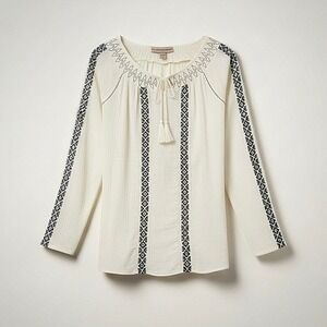 Nine West Vintage America Jeans Boho Top - Size Large